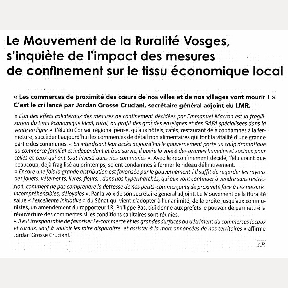 Article Echo des Vosges