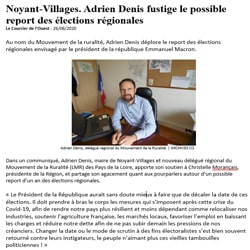 Article Le Courrier de l'Ouest - 26 juin 2020