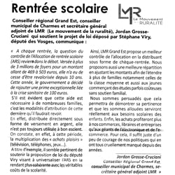 Article Echo des Vosges